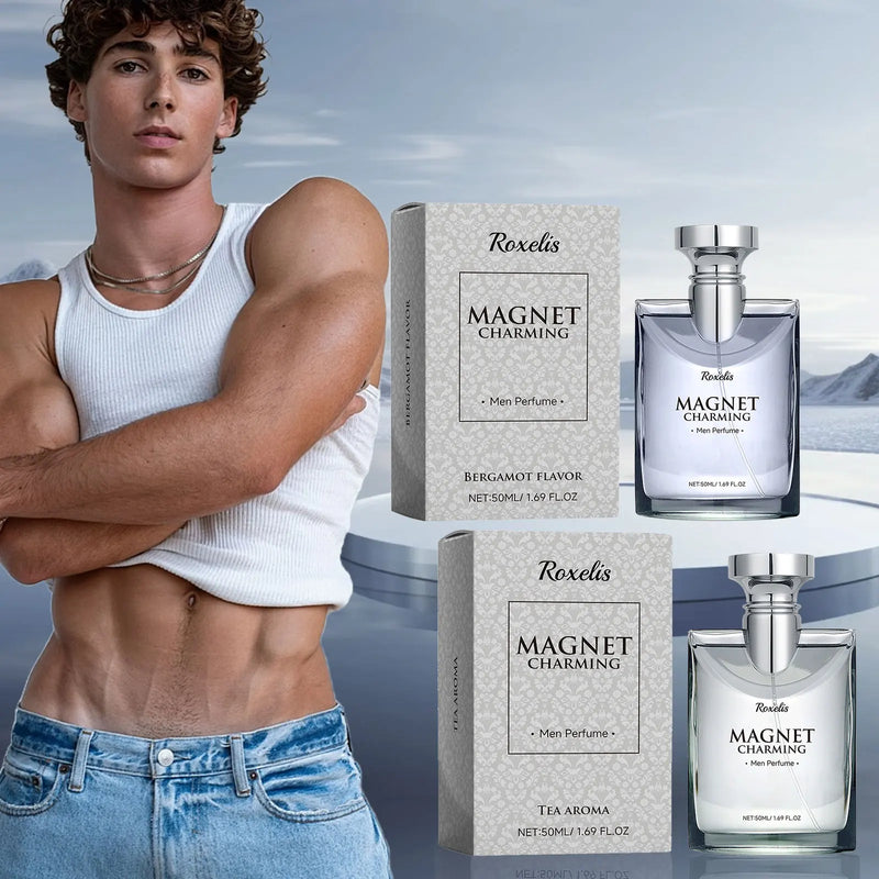 Roxelis 50ml Magnet Charming Men Perfume Tea Scent Bergamot Fragrance Freshing Lasting Glamour Flirting Dating Pheromone Perfume
