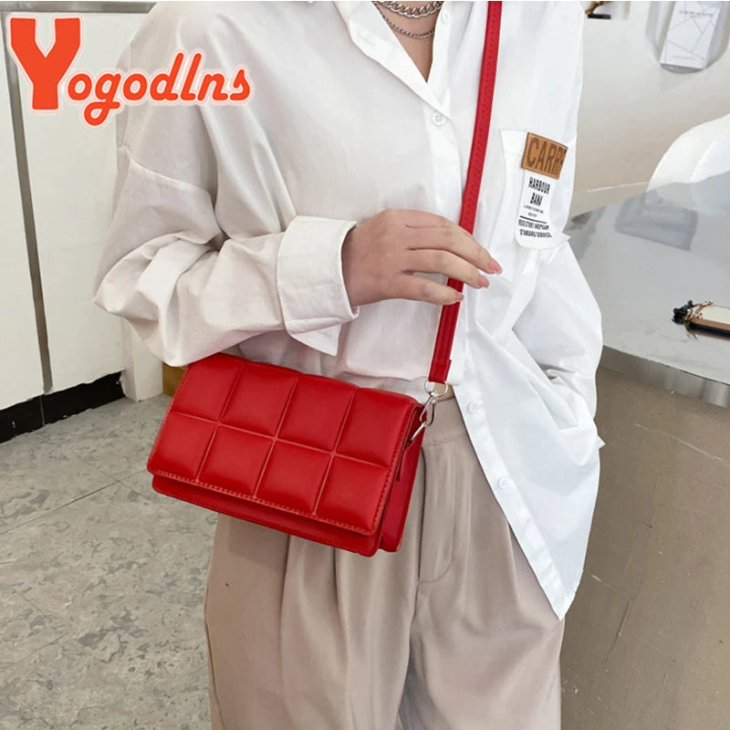 Yogodlns Women's Bag Autumn Winter Female Literary Single-Shoulder Bag Minority Design Cross-Body Bag Trend Women's Bag femme