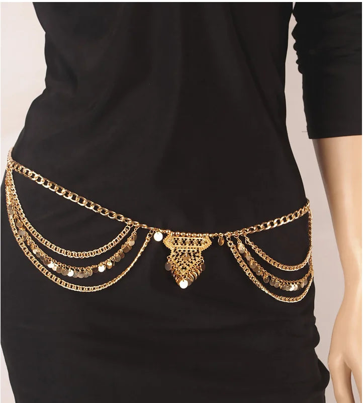 2019 Belt Body Waist Chain Fashion Silver Golden Women Accessories Charms Collocation Chain Jewelry for Women Women Belt Present