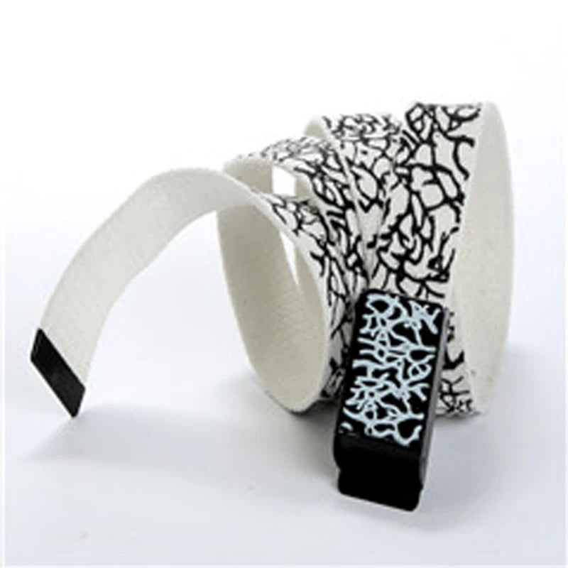 Fashion Pop Print Street Dance Graffiti Popular Casual Men's and Women's Clothes Couple Canvas Belt