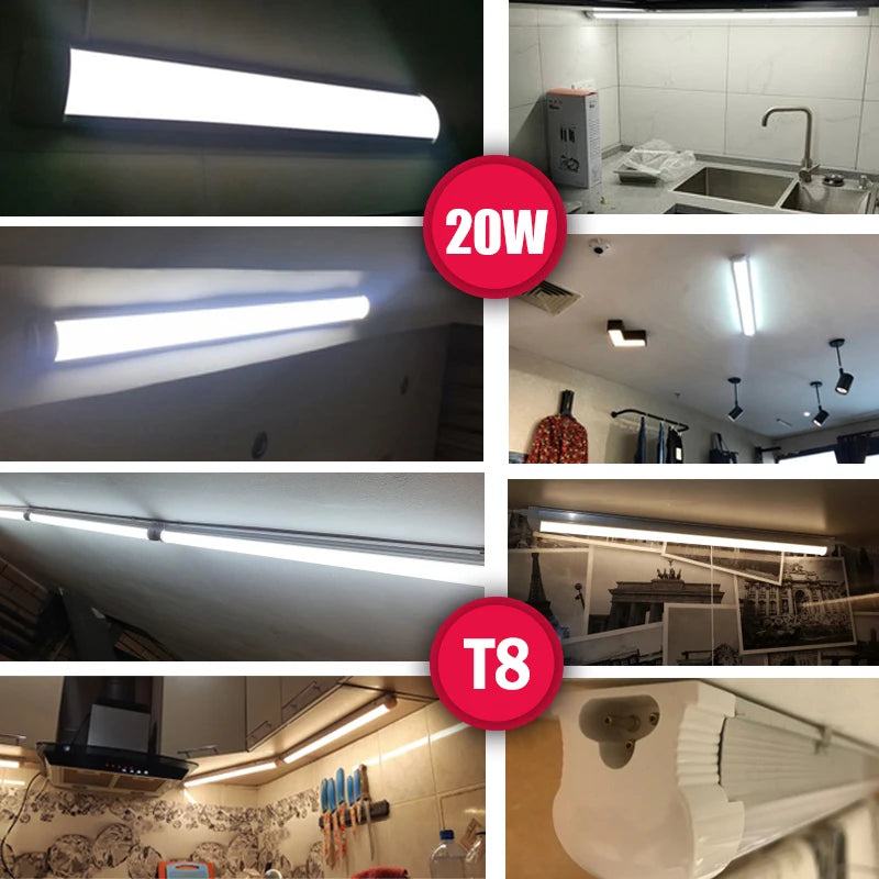 Led Lights for Kitchen 110v 220v Under Cabinet Light 5W 10W 20W Ceiling Led tube Bar Wall Lamp Home Shop Bedroom Closet lighting