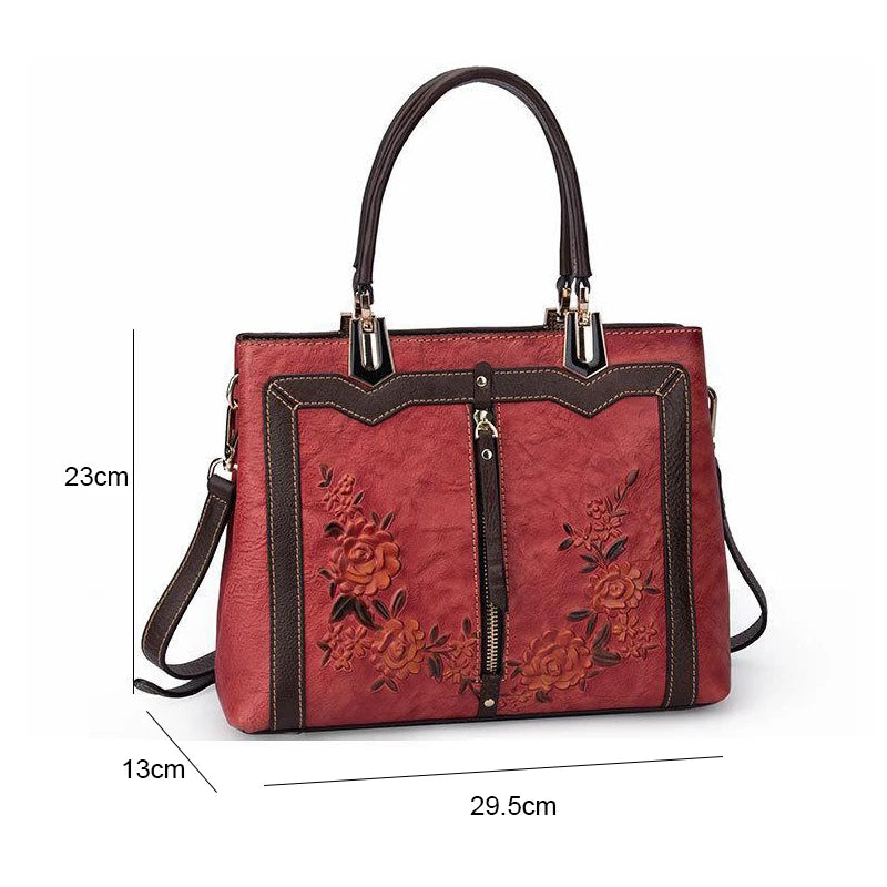 MOTAORA Women's Bag Retro Genuine Leather Luxury Handbags For Women 2023 New Handmade Crossbody Bag Large Capacity Bags Female