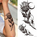 Sexy Flower Bird Temporary Waterproof Tattoo Sticker Girl Butterfly Dreamcatcher Cross Body Arm Sleeve Chest Fake Totem Women