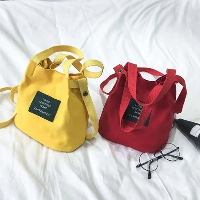 Women's Mini Corduroy Shoulder Bag Female New Small Canvas Handbag Totes Ladies Casual Vintage Purse Cloth Bucket Pouch For Girl