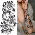 Sexy Flower Bird Temporary Waterproof Tattoo Sticker Girl Butterfly Dreamcatcher Cross Body Arm Sleeve Chest Fake Totem Women