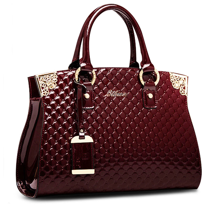Luxury Handbags Women Bags Genuine Patent Leather Handbags Large Capacity Tote Bag Shoulder Bag For Women