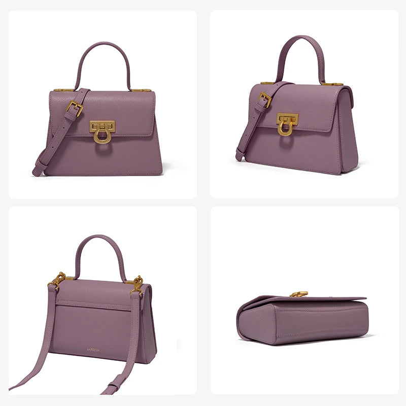 LA FESTIN 2023 New Trend Retro Mini Book Handbag Fashion One-shoulder Portable Messenger Leather Female Crossbody Bag Design