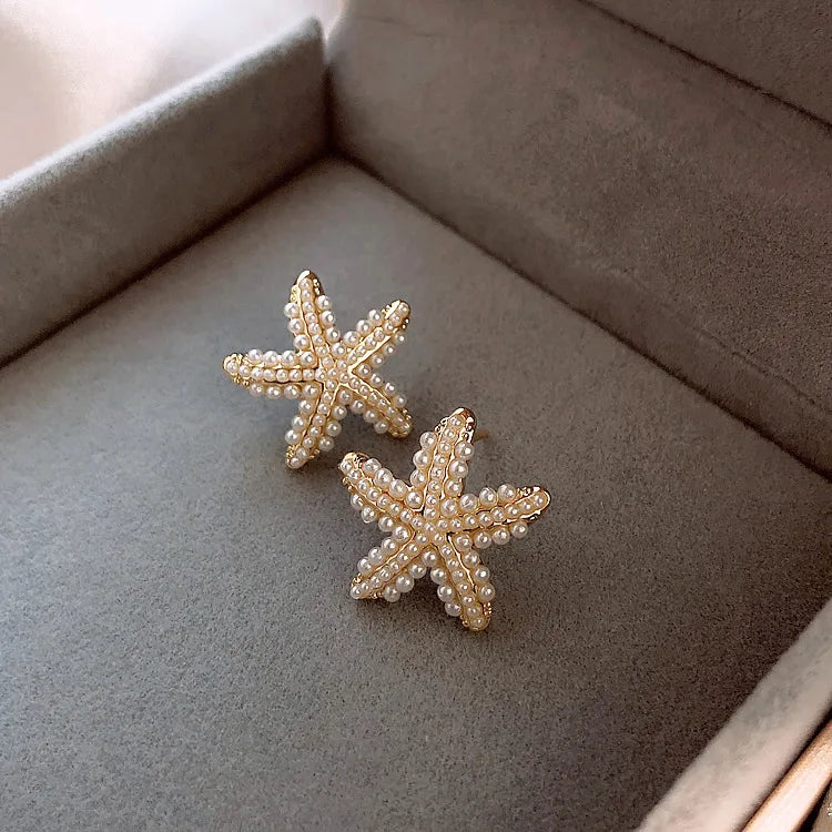 New Type Of Starfish Earrings For Sleeping Women's Temperament Exquisite Design Earrings Party Gifts Women's Fashion Jewelry