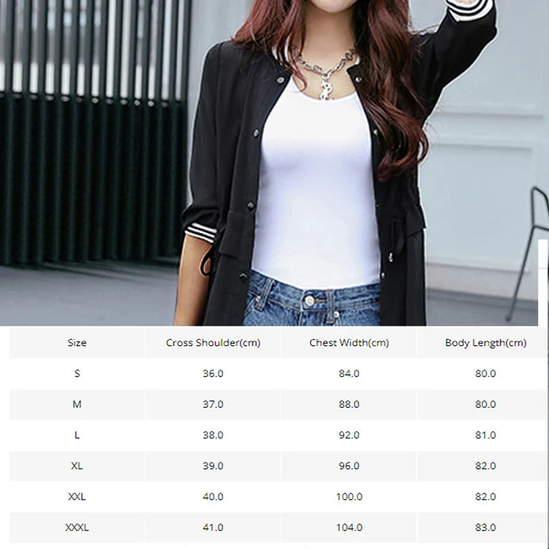 Kimonos for Women 2019 Summer Ladies Chiffon Cardigans Female Casual Blouses Baseball Jackets Vintage Jaqueta Feminina Casaco