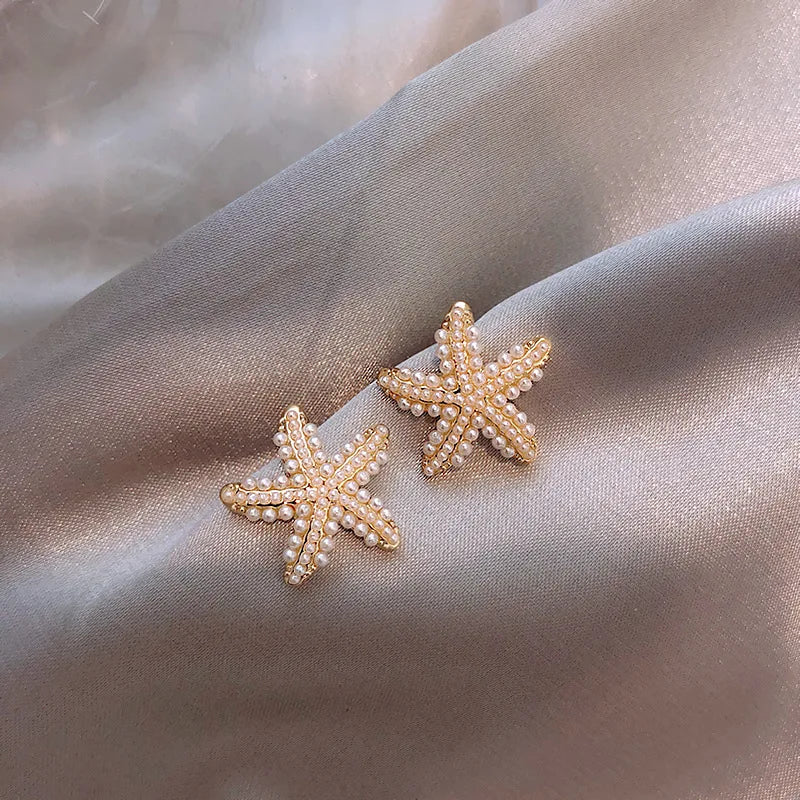 New Type Of Starfish Earrings For Sleeping Women's Temperament Exquisite Design Earrings Party Gifts Women's Fashion Jewelry