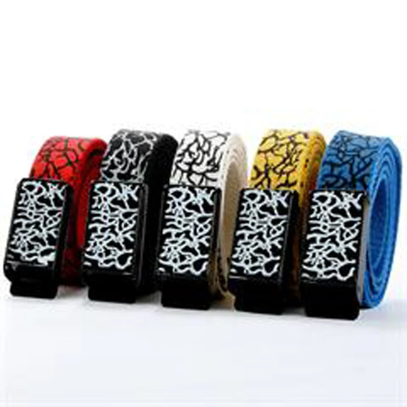 Fashion Pop Print Street Dance Graffiti Popular Casual Men's and Women's Clothes Couple Canvas Belt