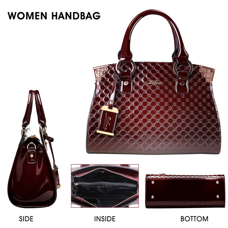 Luxury Handbags Women Bags Genuine Patent Leather Handbags Large Capacity Tote Bag Shoulder Bag For Women