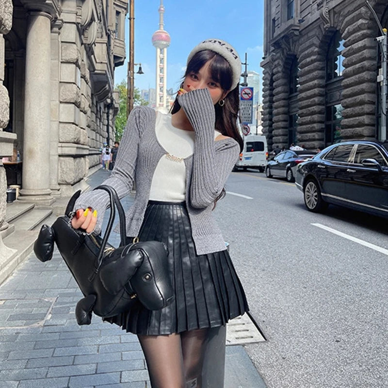 2022 Fashion Top Floor lawyer's Same HandBag Personalized Soft Leather Creative Dog Modeling Bag Single Shoulder Messenger Bags