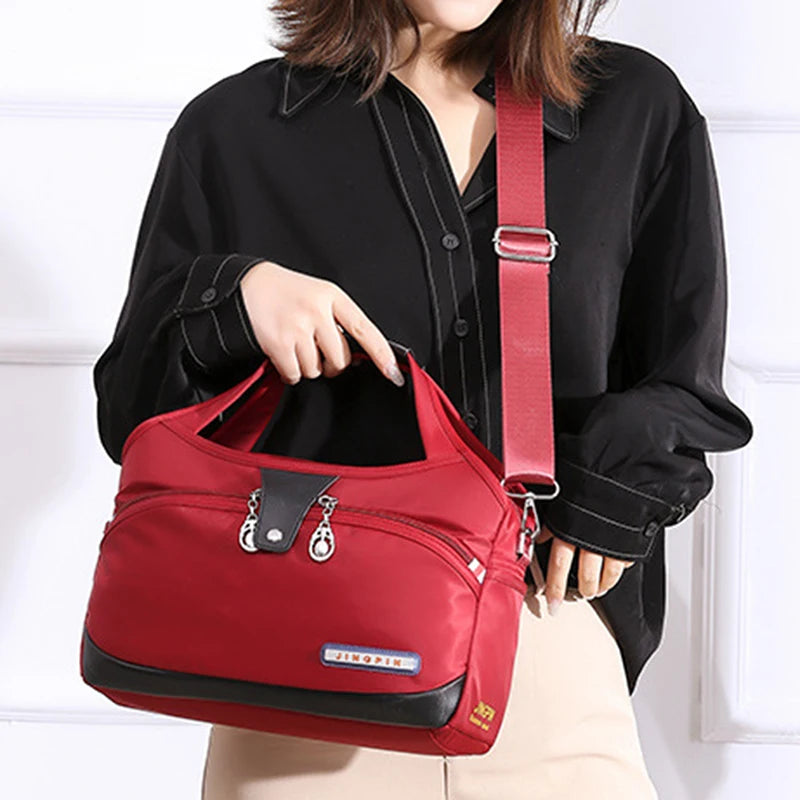 Shoulder Bags Nylon Summer Fashion Casual Pure Color Single Shoulder Bag Large Capacity Canvas Bag lady's Slanting Bag