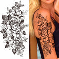 Sexy Flower Bird Temporary Waterproof Tattoo Sticker Girl Butterfly Dreamcatcher Cross Body Arm Sleeve Chest Fake Totem Women