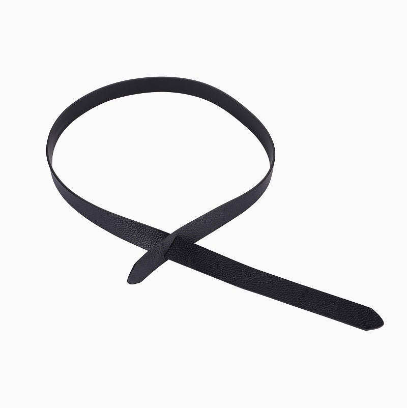 New Knotted Leather Belt Women's Dress Sweater Top Layer Cowhide Belt Women's Fashion Versatile Decorative Waist Seal Khaki
