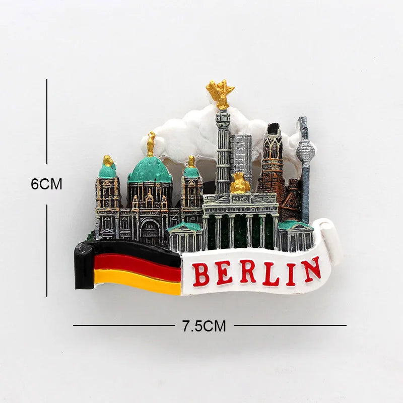 fridge magnetic refrigerator stickers Germany Cologne Cathedral Berlin Heidelberg neikal Dresden Munich Germany tourism souvenir
