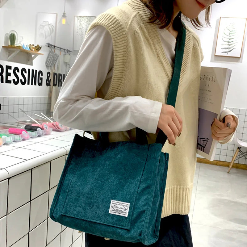 Girls Tote Bags Vintage Original Woman Handbags 2023 Winter Women Shoulder Bag Corduroy Crossbody Mini Brand Bag free Shipping