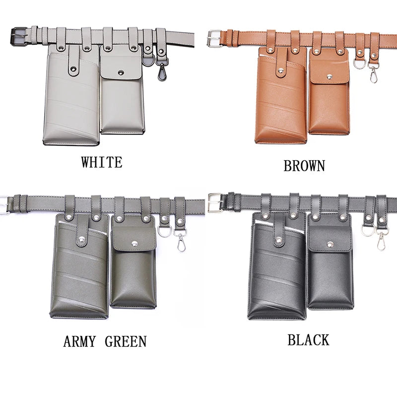 Women Waist Bag Fashion Leather Waist Belt Bag Crossbody Chest Bags Girl Fanny Pack Small Phone Pack Bum strap Packs A1234