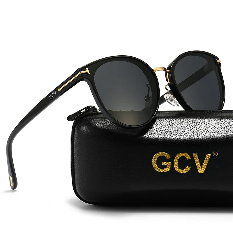 2021 GCV Polarized Lady Sunglasses Cat Eye Fashion  Sun Glasses Luxury Woman Female Brand  Ultralight Frame Tourism Party  Leisu