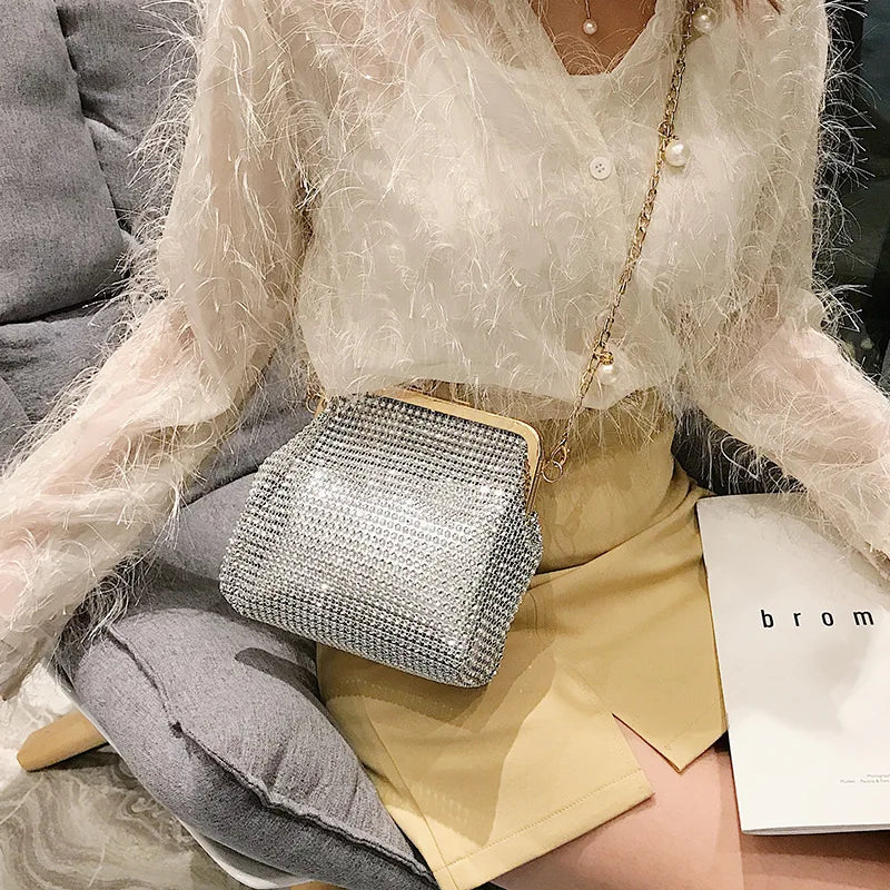 Women Luxury Handbag Women Bags Design Purse And Shoulder Messenger Bag For Party/wedding Soft Bead Diamond Evening Bag 2020 New