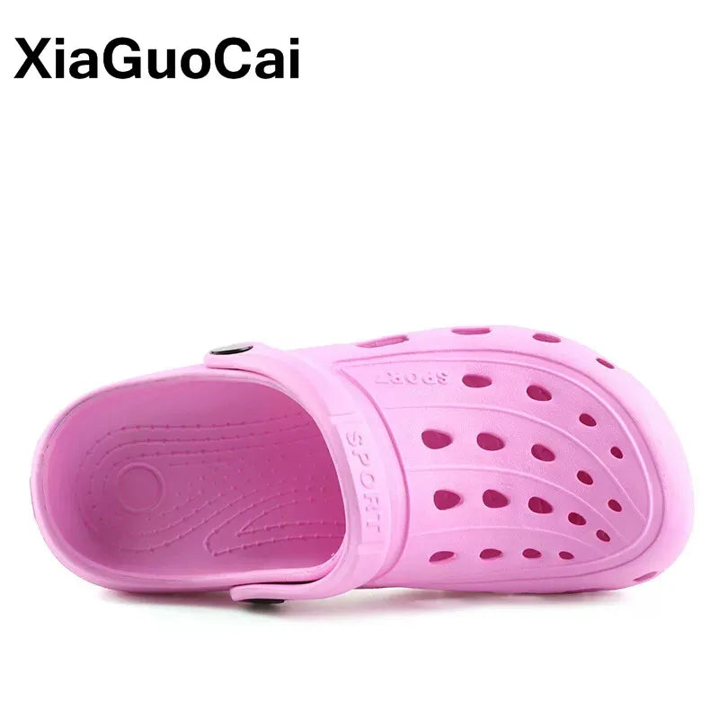 2021 Summer Women Clogs Breathable Casual Home Slippers Female Garden Shoes Cheap Beach Sandals Mules Antiskid Bathroom Slipper