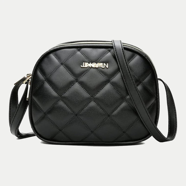 Fashion Handbags for Women Crossbody Shoulder Bag Plaid PU Leather Multi Zipper Small Messenger Bags Purse