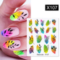 Harunouta 1 Sheet Nail Water Decals Transfer Lavender Spring Flower Leaves Nail Art Stickers Nail Art Manicure DIY