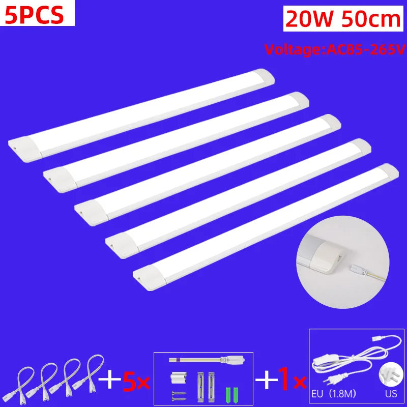 Led Lights for Kitchen 110v 220v Under Cabinet Light 5W 10W 20W Ceiling Led tube Bar Wall Lamp Home Shop Bedroom Closet lighting