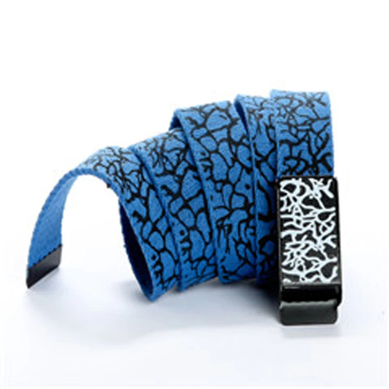 Fashion Pop Print Street Dance Graffiti Popular Casual Men's and Women's Clothes Couple Canvas Belt