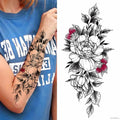 Sexy Flower Bird Temporary Waterproof Tattoo Sticker Girl Butterfly Dreamcatcher Cross Body Arm Sleeve Chest Fake Totem Women