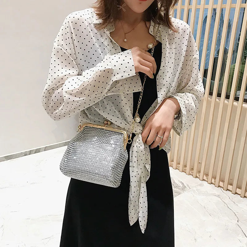 Women Luxury Handbag Women Bags Design Purse And Shoulder Messenger Bag For Party/wedding Soft Bead Diamond Evening Bag 2020 New