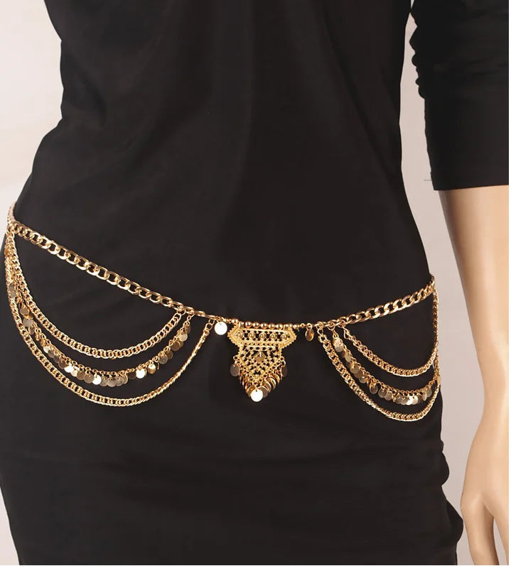 2019 Belt Body Waist Chain Fashion Silver Golden Women Accessories Charms Collocation Chain Jewelry for Women Women Belt Present