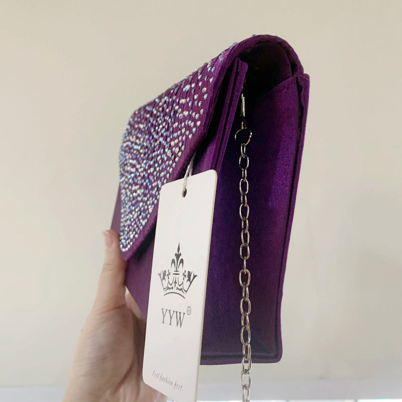 Purple Women Wedding Clutch Luxury Handbag Women Bags Designed Clutch Female 2019 Yellow Summer Clutches Female Evening Prom Bag