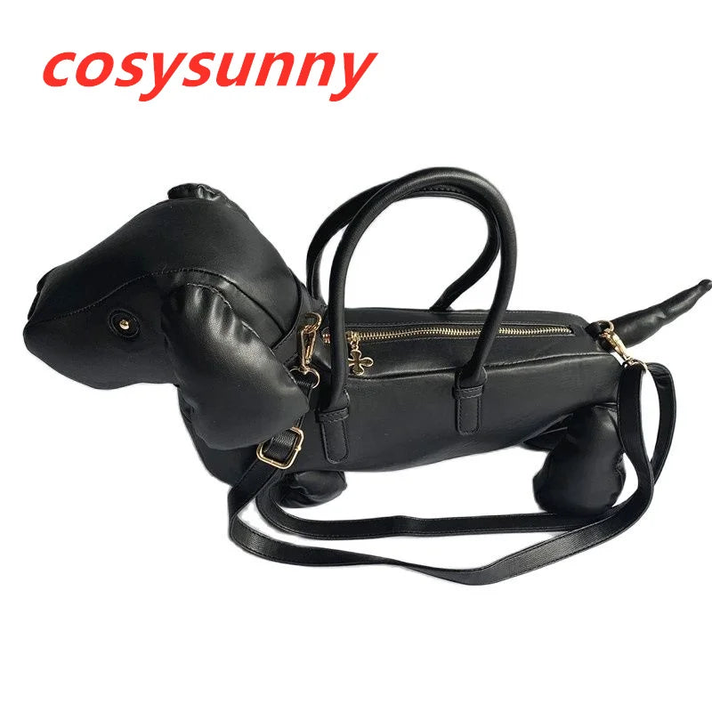 2022 Fashion Top Floor lawyer's Same HandBag Personalized Soft Leather Creative Dog Modeling Bag Single Shoulder Messenger Bags