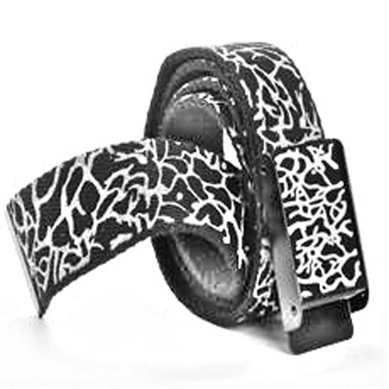 Fashion Pop Print Street Dance Graffiti Popular Casual Men's and Women's Clothes Couple Canvas Belt