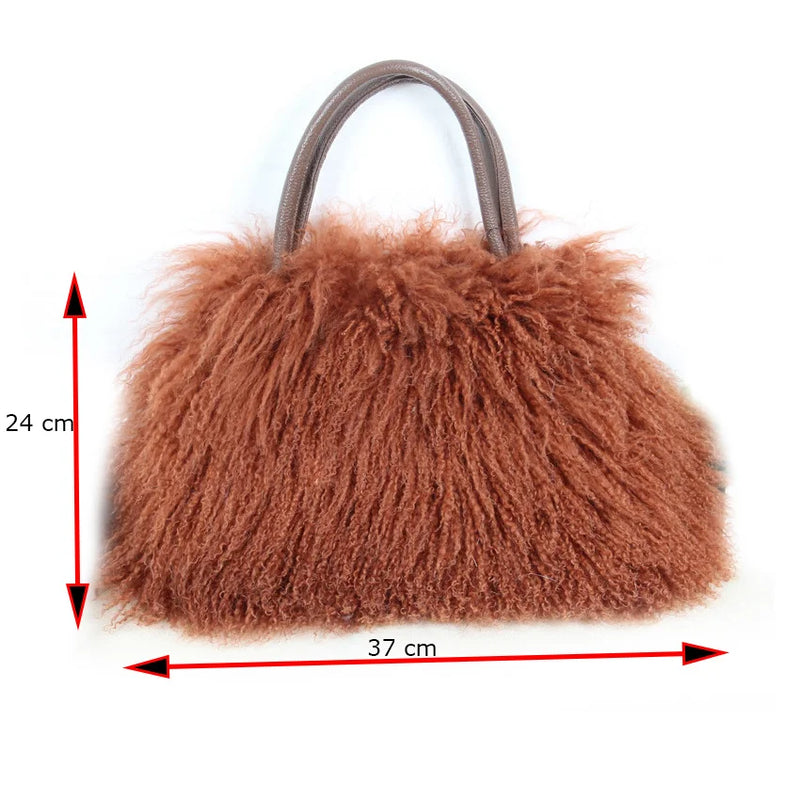 Real wool bag Australian beach wool fur shoulder bag wool ladies handbag large capacity fashion luxury handbags handbags