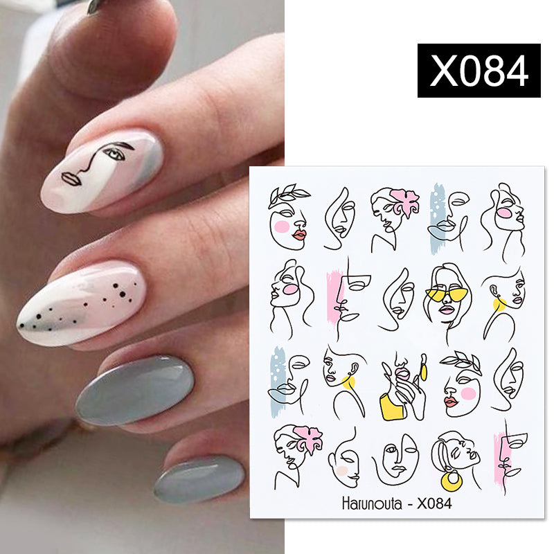 Harunouta 1 Sheet Nail Water Decals Transfer Lavender Spring Flower Leaves Nail Art Stickers Nail Art Manicure DIY