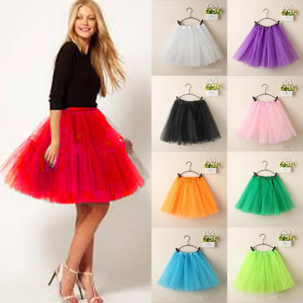 Women Vintage Tulle Skirt Short Tutu Mini Skirts Adult Fancy Ballet Dancewear Party Costume Ball Gown Mini skirt Summer 2020 Hot