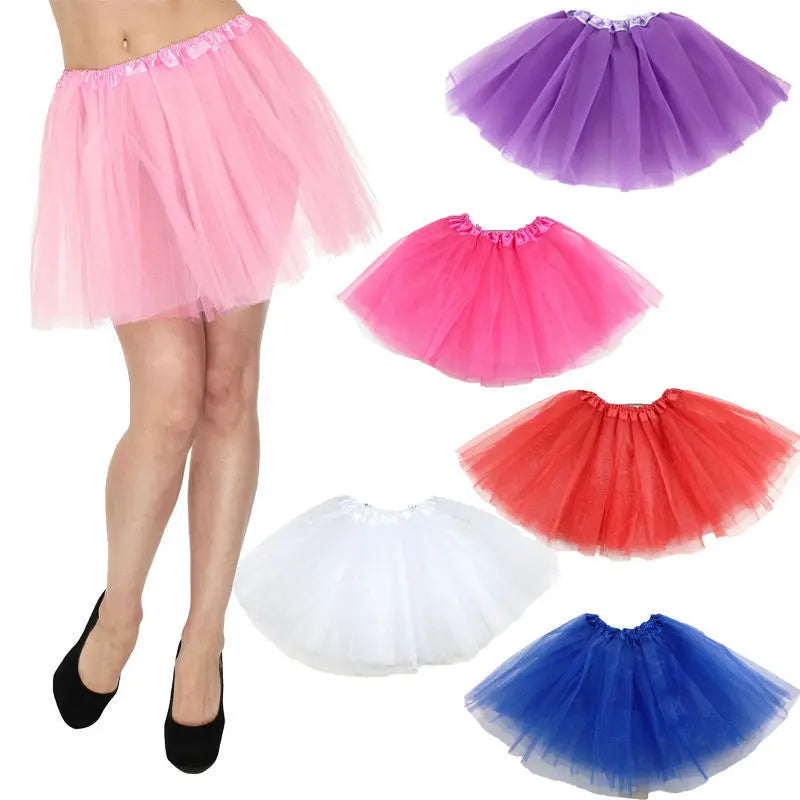 Women Vintage Tulle Skirt Short Tutu Mini Skirts Adult Fancy Ballet Dancewear Party Costume Ball Gown Mini skirt Summer 2020 Hot