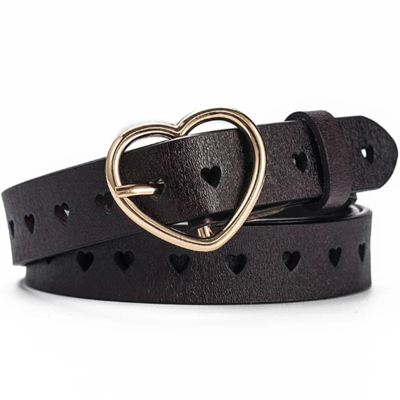 New Buckles Belt Female Deduction Side Gold Buckle Jeans Wild Belts For Women Fashion Students Simple Casual Trousers Belt LB012