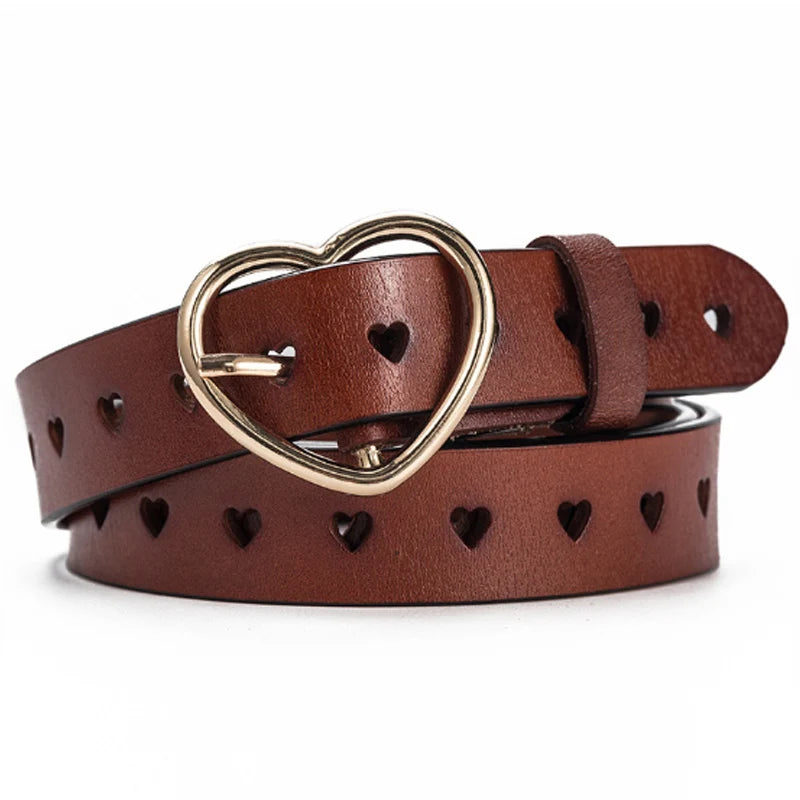 New Buckles Belt Female Deduction Side Gold Buckle Jeans Wild Belts For Women Fashion Students Simple Casual Trousers Belt LB012