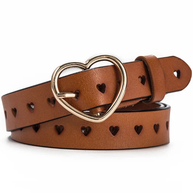 New Buckles Belt Female Deduction Side Gold Buckle Jeans Wild Belts For Women Fashion Students Simple Casual Trousers Belt LB012