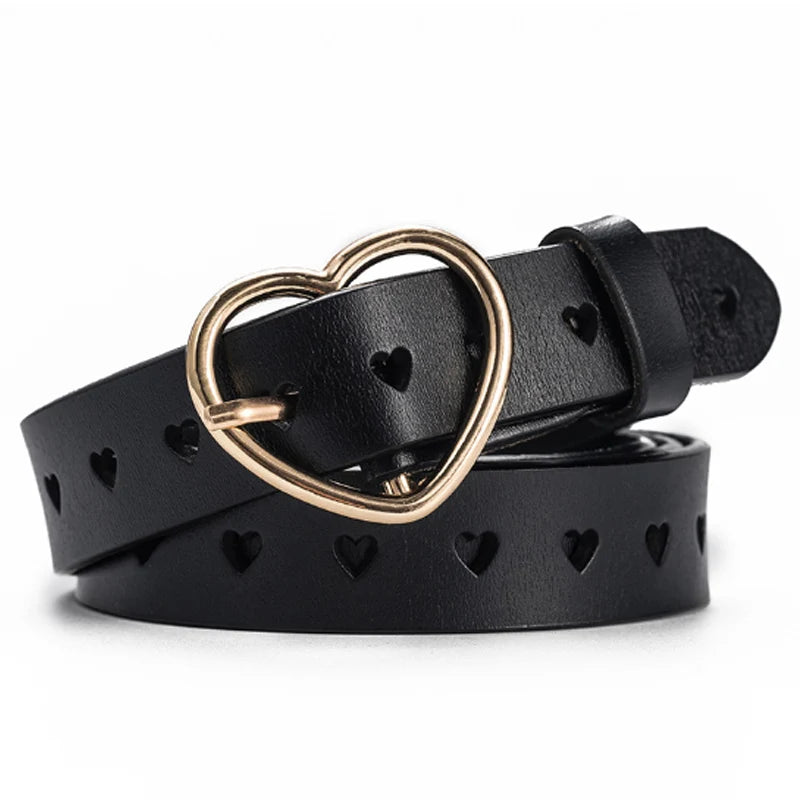 New Buckles Belt Female Deduction Side Gold Buckle Jeans Wild Belts For Women Fashion Students Simple Casual Trousers Belt LB012