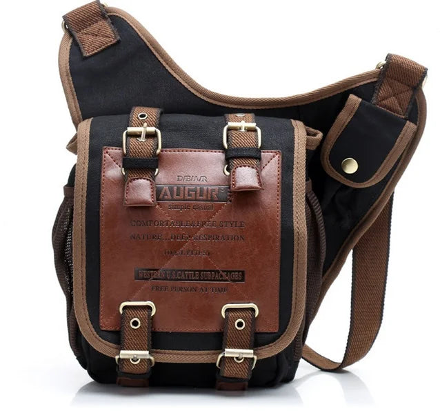 Hot Sales KAUKKO Brand Retro Vintage Canvas Bag Travel Men Messenger Bag Man Crossbody Bags Shoulder Bags For Men