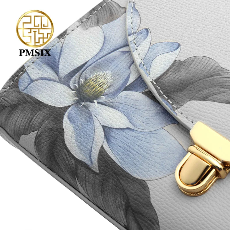 PMSIX Fashion Women's Shoulder Bags Simple Ladies' Small Handbag Floral Printing Crossbody Bag Vintage Hasp Messenger Bag 2020