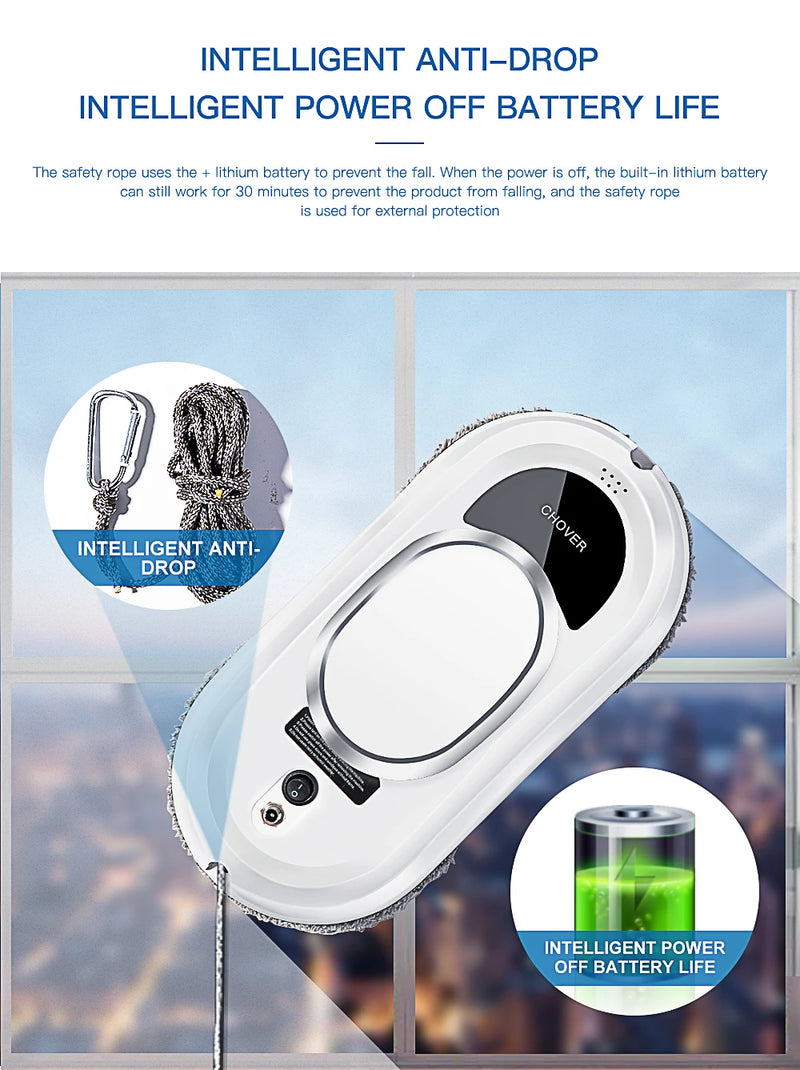 Chovery Vacuum cleaner window vacuum cleaning robot window vacuum cleaner limpiacristales remote control for home