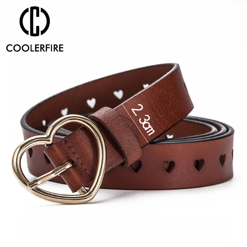 New Buckles Belt Female Deduction Side Gold Buckle Jeans Wild Belts For Women Fashion Students Simple Casual Trousers Belt LB012