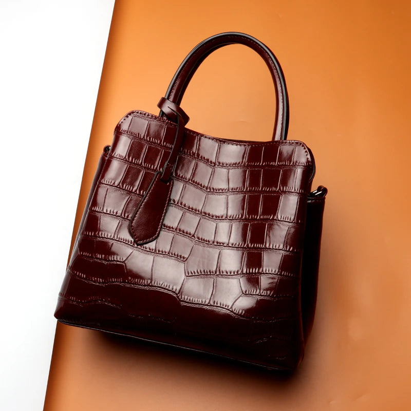 2023 New Genuine Leather Women Handbags Fashion Luxury Ladies Shoulder Bags Vintage Women Messenger Bags Tote bolsas sac a main