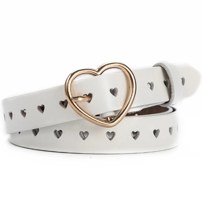 New Buckles Belt Female Deduction Side Gold Buckle Jeans Wild Belts For Women Fashion Students Simple Casual Trousers Belt LB012